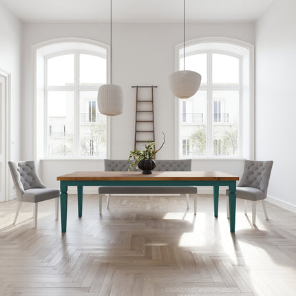 Diana Oak Farmhouse Dining Table