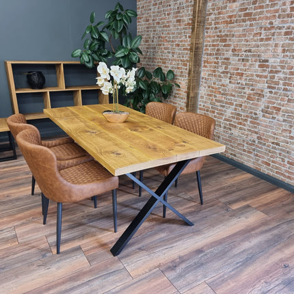 Rustic Dining Table Metal LEGS Industrial Rustic Wood Handmade Table Cotswold