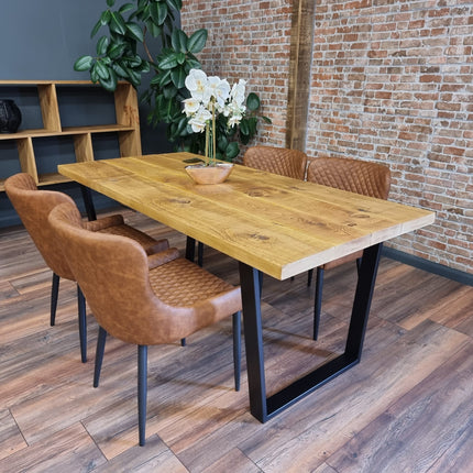 Rustic Dining Table Metal LEGS Industrial Rustic Wood Handmade Table Cotswold