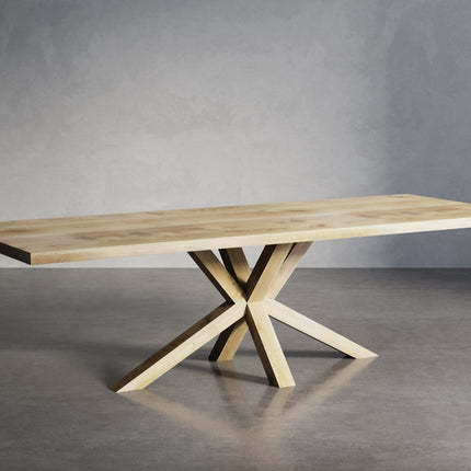 Sotby Oak Modern Dining Table Star Wooden Base