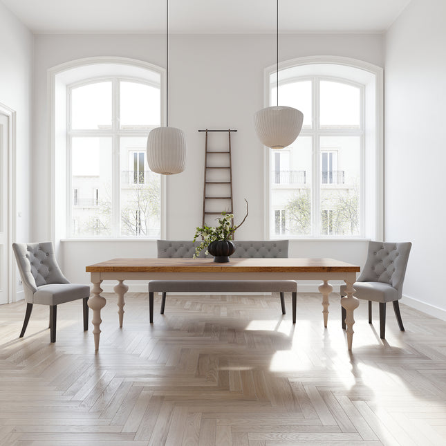 Cloe Oak Farmhouse Dining Table