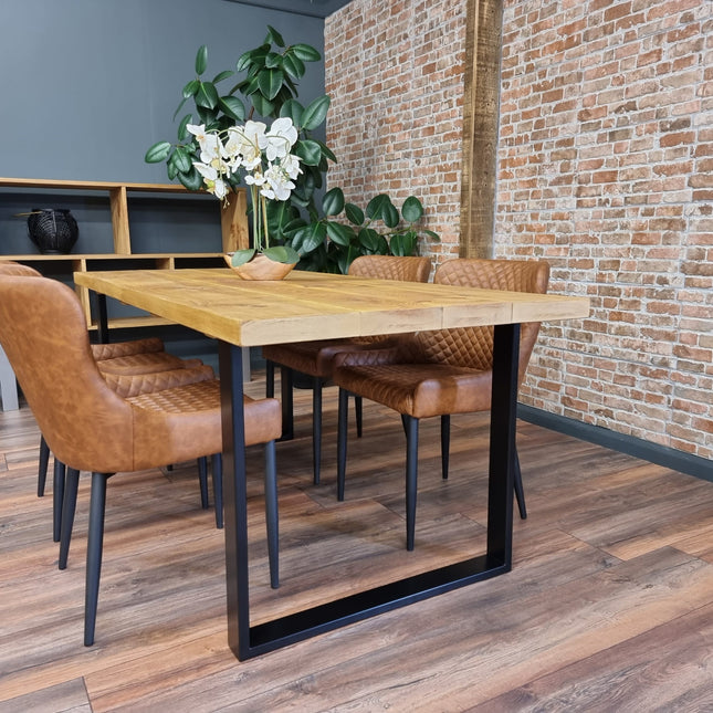 Rustic Dining Table Metal LEGS Industrial Rustic Wood Handmade Table Cotswold