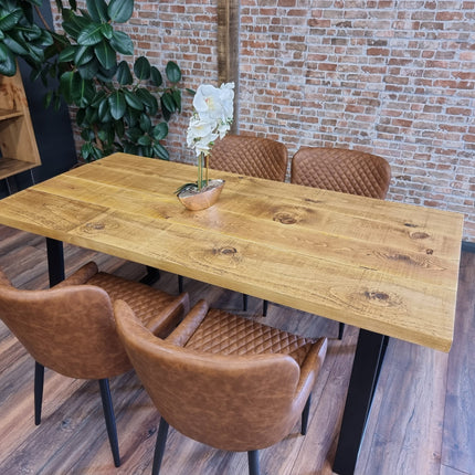 Rustic Dining Table Metal LEGS Industrial Rustic Wood Handmade Table Cotswold