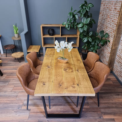 Rustic Dining Table Metal LEGS Industrial Rustic Wood Handmade Table Cotswold