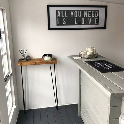 Rustic Console Table With Hairpin Legs 19cm Depth