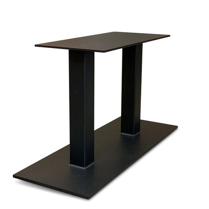Solid Oak Dining Table Steel Leg 057