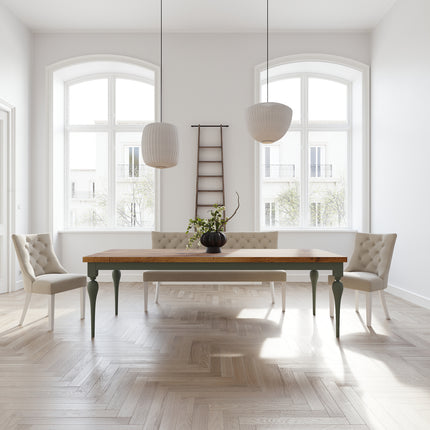 Lili Oak Farmhouse Dining Table