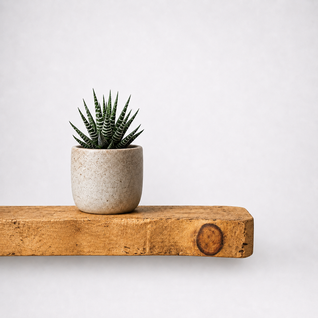 Firsby Live Edge Rustic Floating Shelf