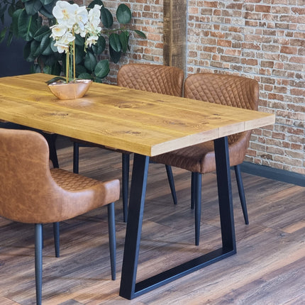 Rustic Dining Table Metal LEGS Industrial Rustic Wood Handmade Table Cotswold