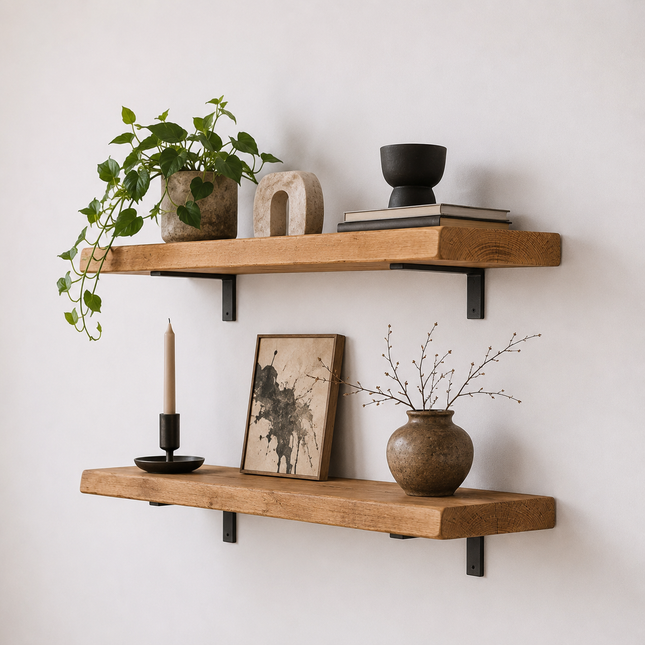 Brigg Straight Edge Rustic Shelf Non Lipped Shaped Bracket