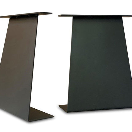 Solid Oak Dining Table Steel Leg 056