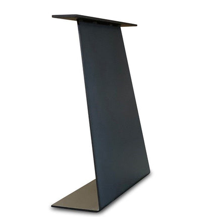 Solid Oak Dining Table Steel Leg 056