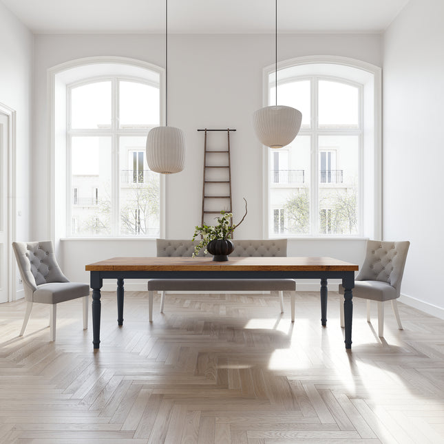 Angelino Oak Farmhouse Dining Table
