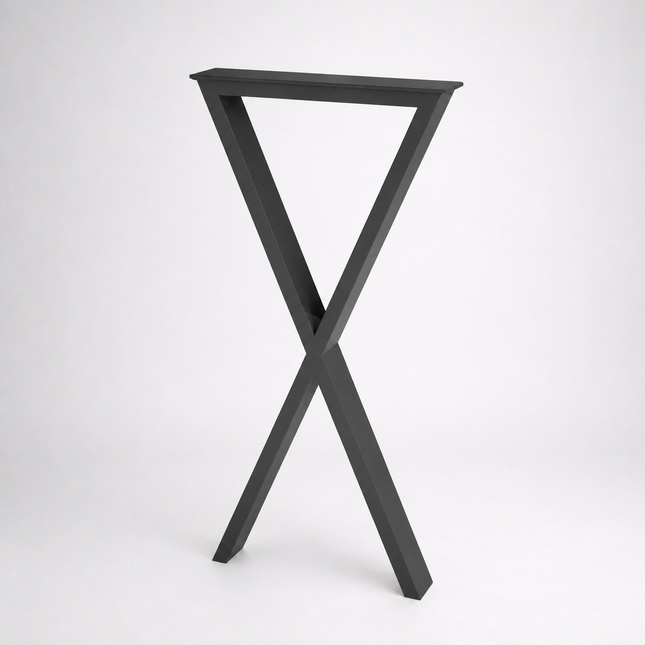 Brigg Straight Edge Breakfast Bar X Steel Legs