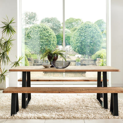 Rustic Extendable Dining Table Handmade Solid Wood