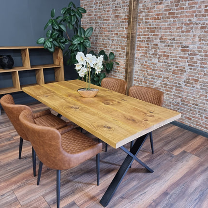 Rustic Dining Table Metal LEGS Industrial Rustic Wood Handmade Table Cotswold