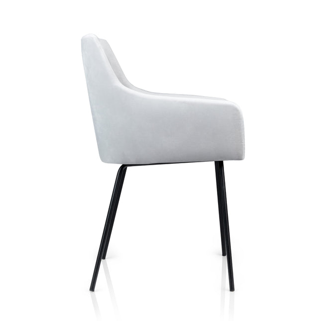 Dining chair Vito with metal legs and armrest