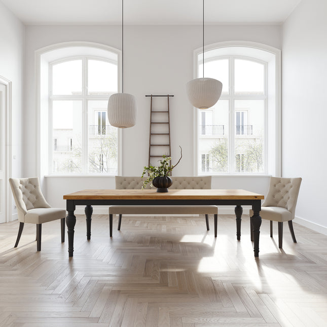Savannah Oak Farmhouse Dining Table
