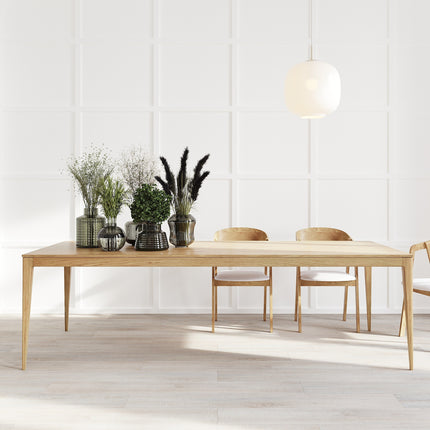 Solid Oak Dining Table with Wooden Legs 0102