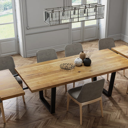 Extendable Solid Oak Dining Table Clar VF Legs 087