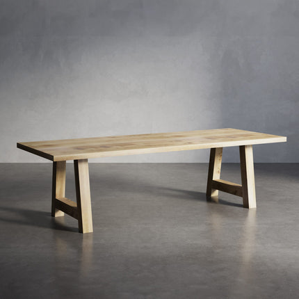 Solid Oak Dining Table with AF Frame Wooden Legs – DURABLE HARDWOOD CLAR 021