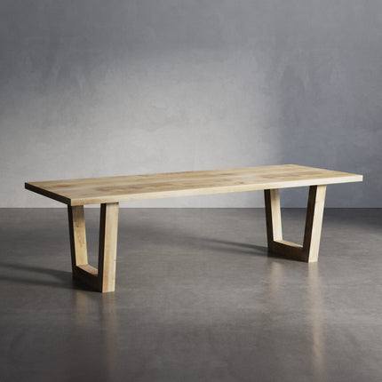 Solid Oak Dining Table with VF Frame Wooden Legs – DURABLE HARDWOOD CLAR 025