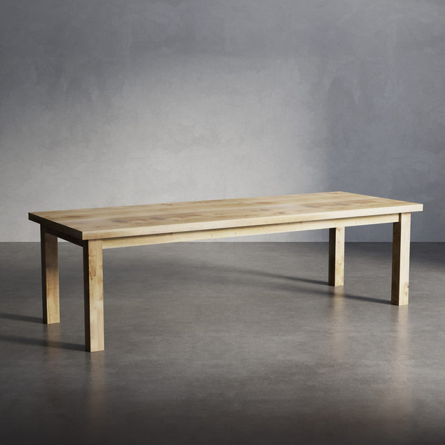 Solid Oak Dining Table with Wooden Pin Legs – DURABLE HARDWOOD CLAR 026