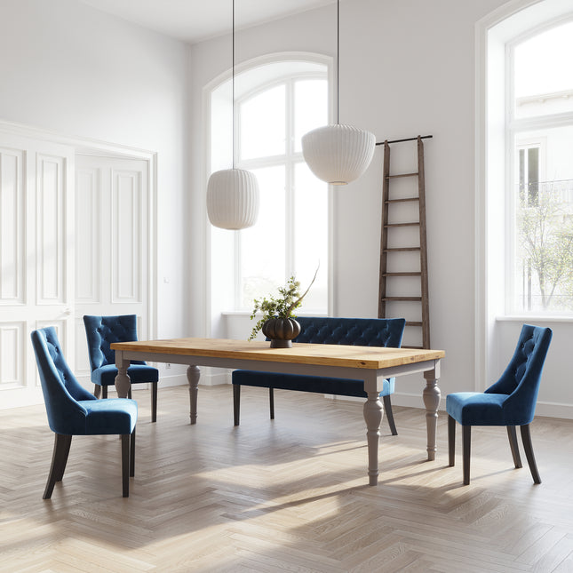 Savannah Oak Farmhouse Dining Table