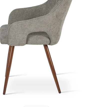 Set of 2 Linen Dining Chairs Croft