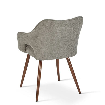 Set of 2 Linen Dining Chairs Croft