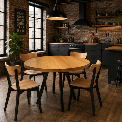 Oak Round Dining Table Sally