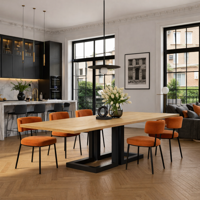 Keswick Oak Modern Dining Table