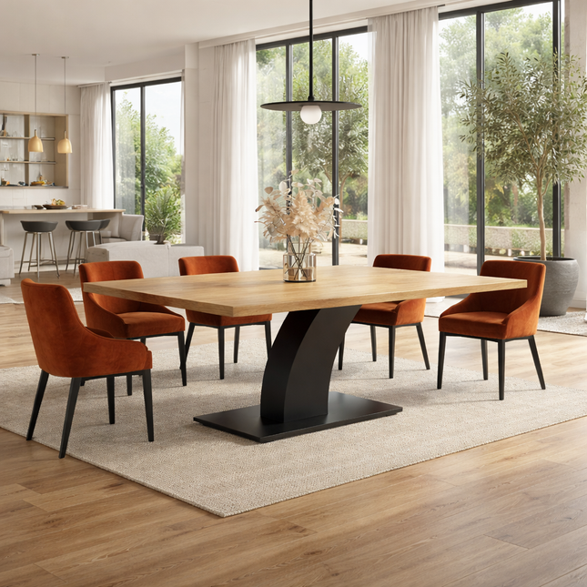 Ripon Oak Modern Dining Table