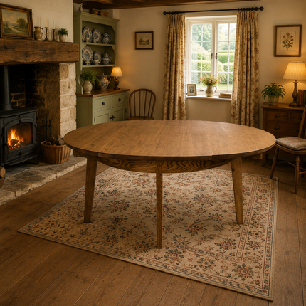 Oak Extendable Round Dining Table Bury