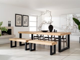 Grantham Dining Table 112cm Wide Chunky Frame Legs