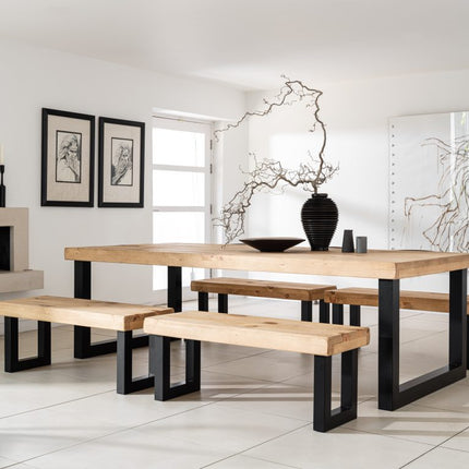 Grantham Dining Table 112cm Wide Chunky Frame Legs