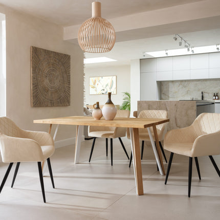 John Lewis Calia Style Industrial Reclaimed Bench BH Frame Wooden/Steel Legs White