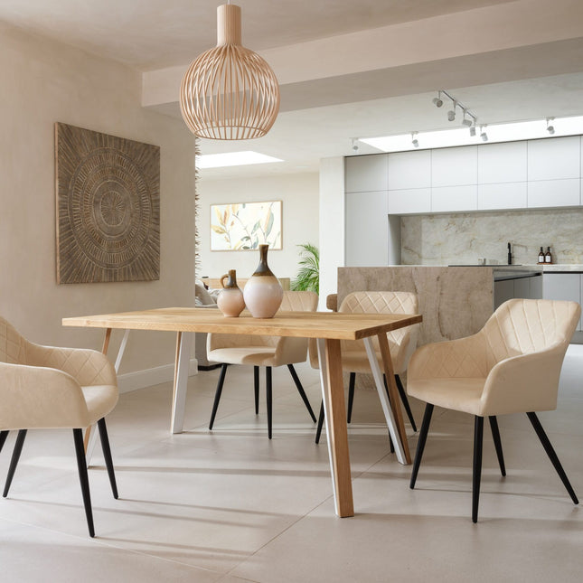 John Lewis Calia Style Industrial Reclaimed Dining Table Wooden/Steel Legs