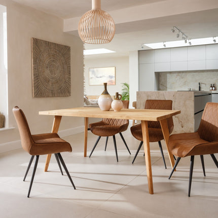 John Lewis Calia Style Industrial Reclaimed Dining Table Wooden Tapered Legs