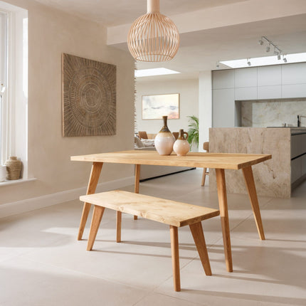 John Lewis Calia Style Industrial Reclaimed Dining Table Wooden Tapered Legs