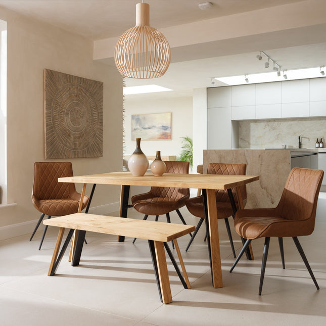 John Lewis Calia Style Industrial Reclaimed Dining Table Wooden/Steel Legs Black