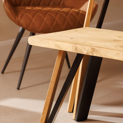 John Lewis Calia Style Industrial Reclaimed Dining Table Wooden/Steel Legs Black