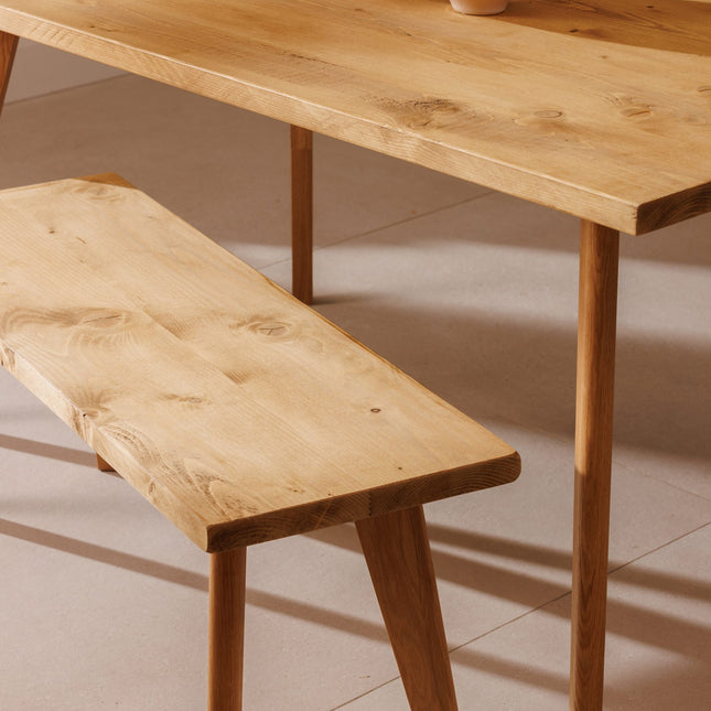 John Lewis Calia Style Industrial Reclaimed Bench Wooden Tapered Legs