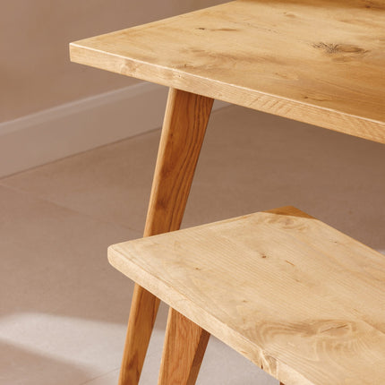 John Lewis Calia Style Industrial Reclaimed Dining Table Wooden Tapered Legs