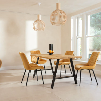 John Lewis Calia Style Industrial Reclaimed Dining Table A Frame Steel Legs Cotswold