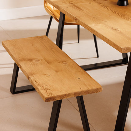 John Lewis Calia Style Industrial Reclaimed Dining Table Trapezium Steel Legs Cotswold