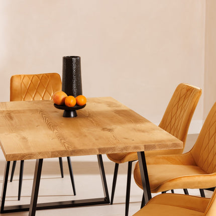 John Lewis Calia Style Industrial Reclaimed Dining Table Trapezium Steel Legs Cotswold