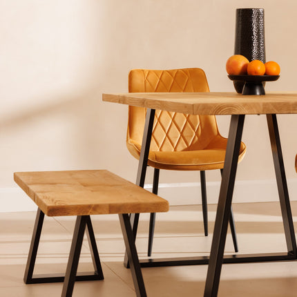 John Lewis Calia Style Industrial Reclaimed Dining Table Trapezium Steel Legs Cotswold