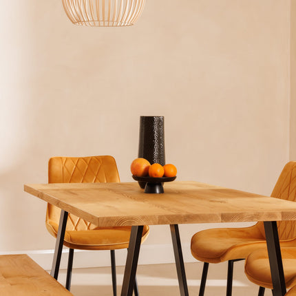 John Lewis Calia Style Industrial Reclaimed Dining Table Trapezium Steel Legs Cotswold