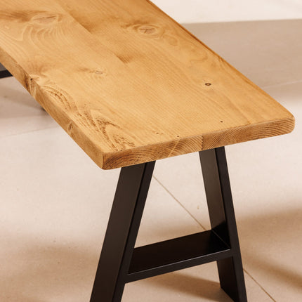 John Lewis Calia Style Industrial Reclaimed Dining Table A Frame Steel Legs Cotswold